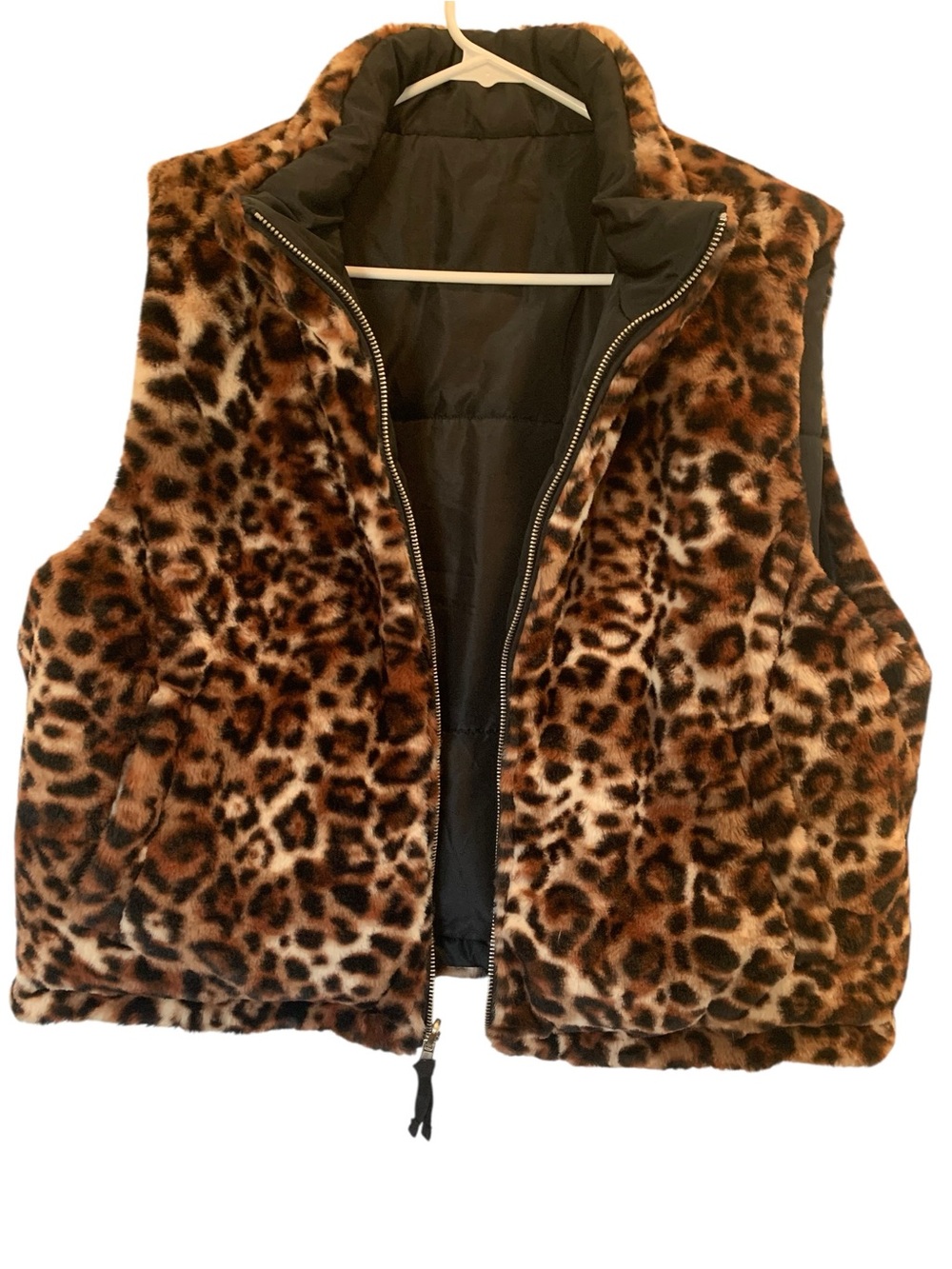 Reversible Vest Animal Print & Black Size XL - Picture 14 of 14